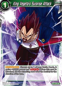 King Vegeta's Surprise Attack BT1-079 card from Galactic Battle