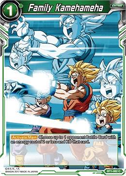 Family Kamehameha BT1-082 card from Galactic Battle