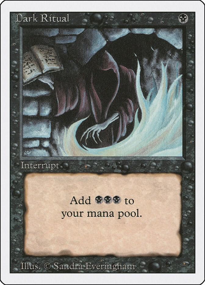 Dark Ritual card from Revised Edition