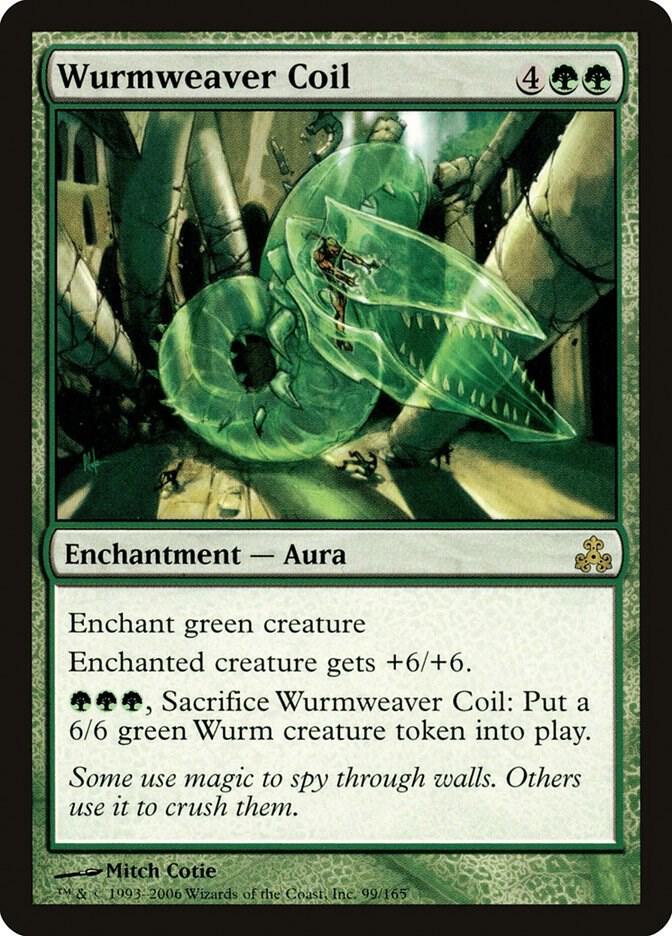 Wurmweaver Coil 99 card from Guildpact