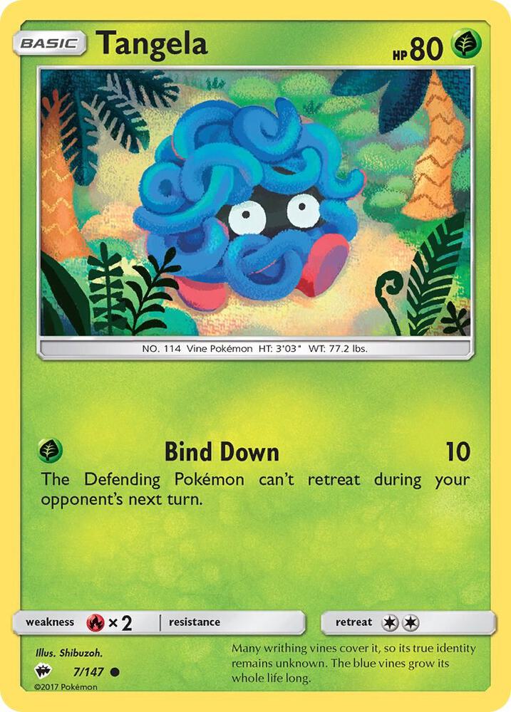 Tangela 7/147 card from SM - Burning Shadows
