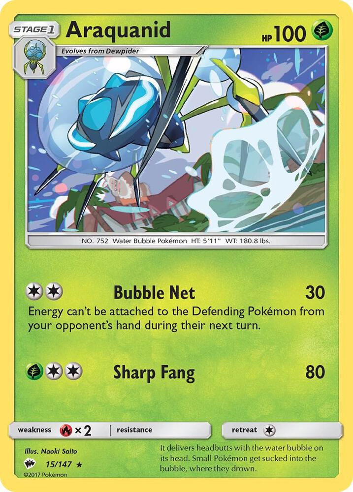 Araquanid 15/147 card from SM - Burning Shadows
