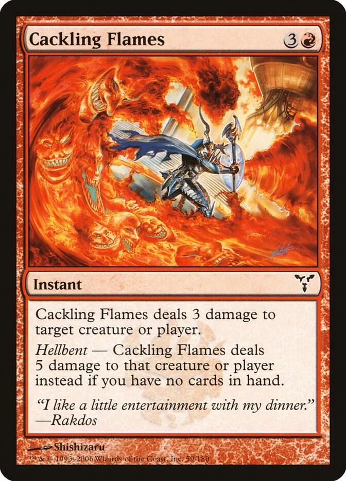 Cackling Flames 59 card from Dissension