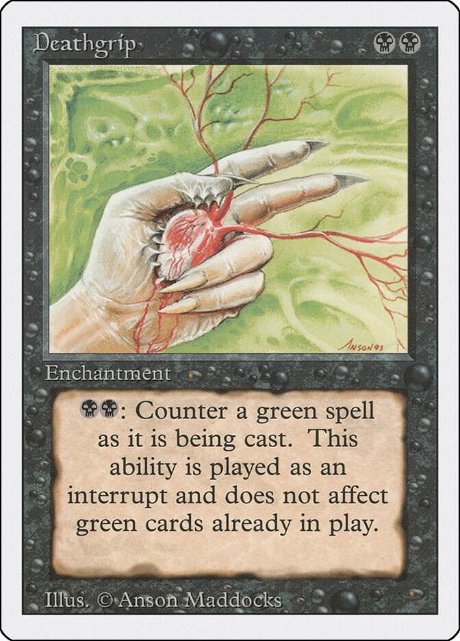 Deathgrip card from Revised Edition