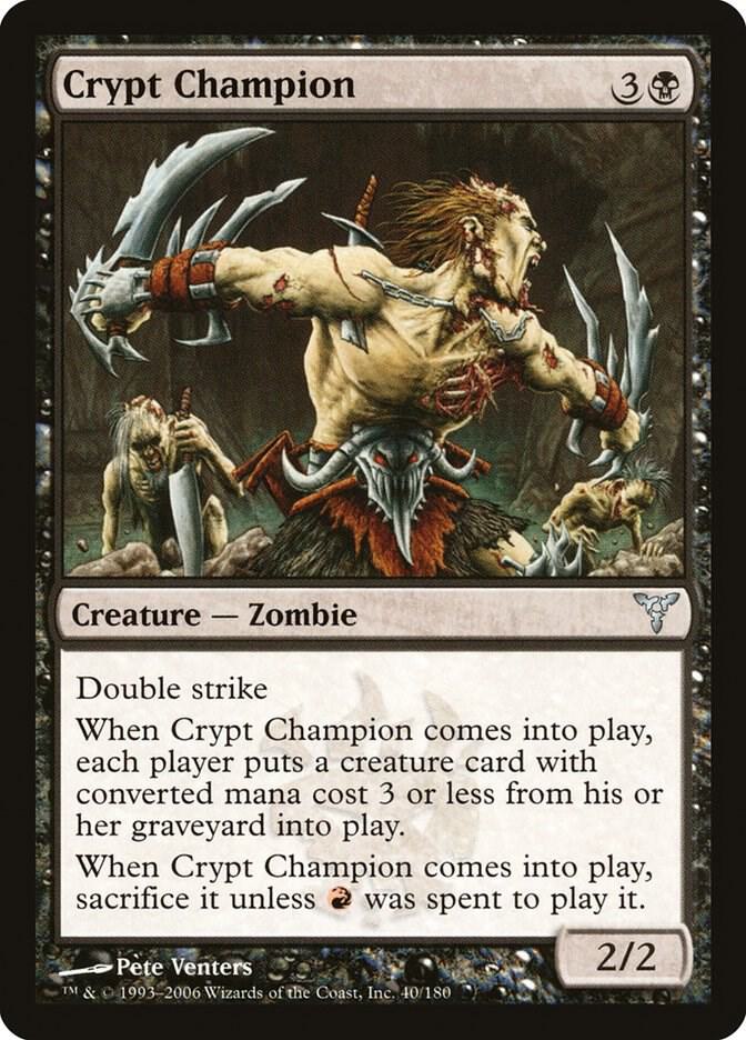 Crypt Champion 40 card from Dissension