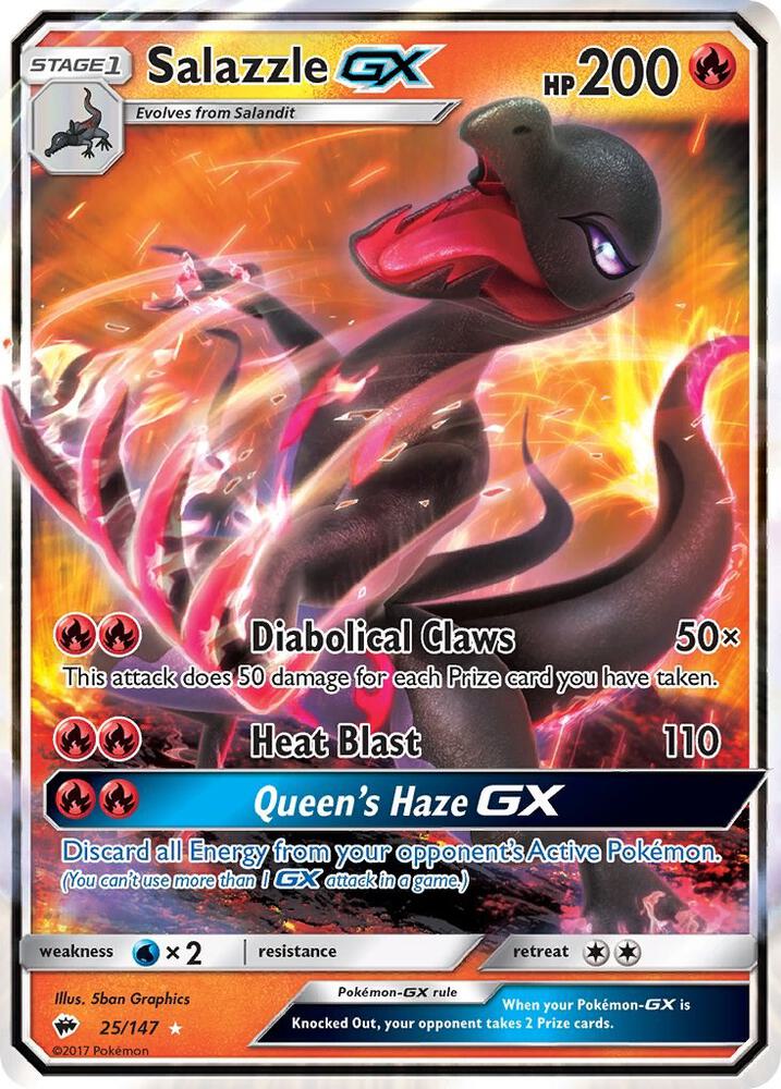 Salazzle GX 25/147 card from SM - Burning Shadows