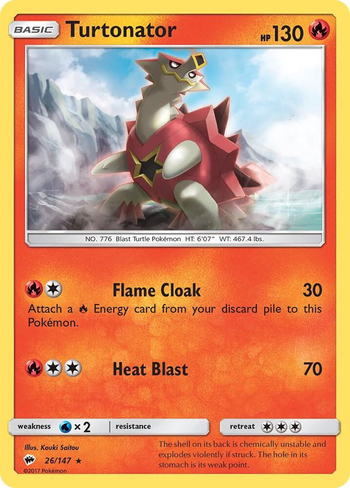 Turtonator 26/147 card from SM - Burning Shadows