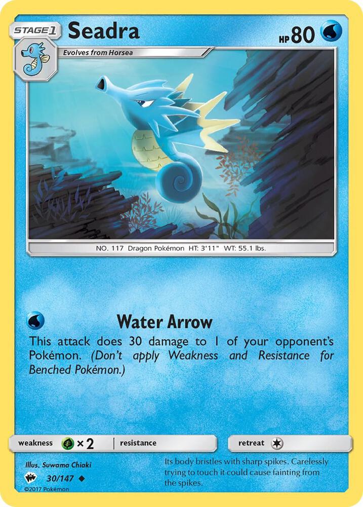 Seadra 30/147 card from SM - Burning Shadows
