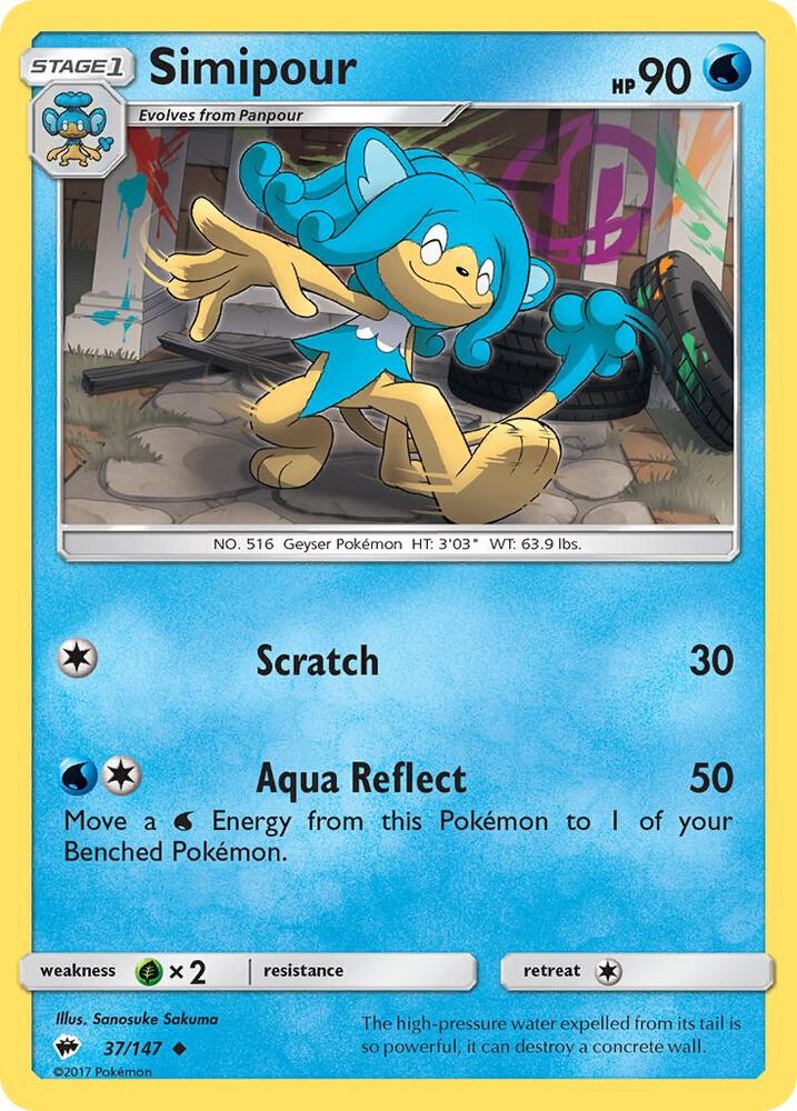Simipour 37/147 card from SM - Burning Shadows