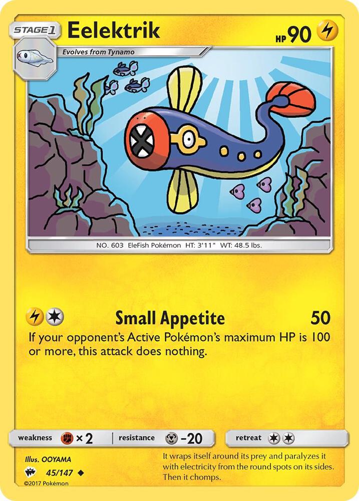 Eelektrik 45/147 card from SM - Burning Shadows