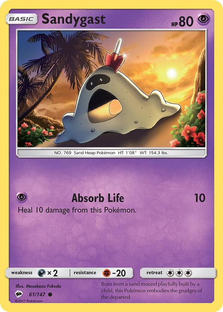 Sandygast 61/147 card from SM - Burning Shadows