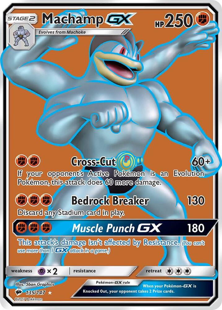 Machamp GX (Full Art) 135/147 card from SM - Burning Shadows