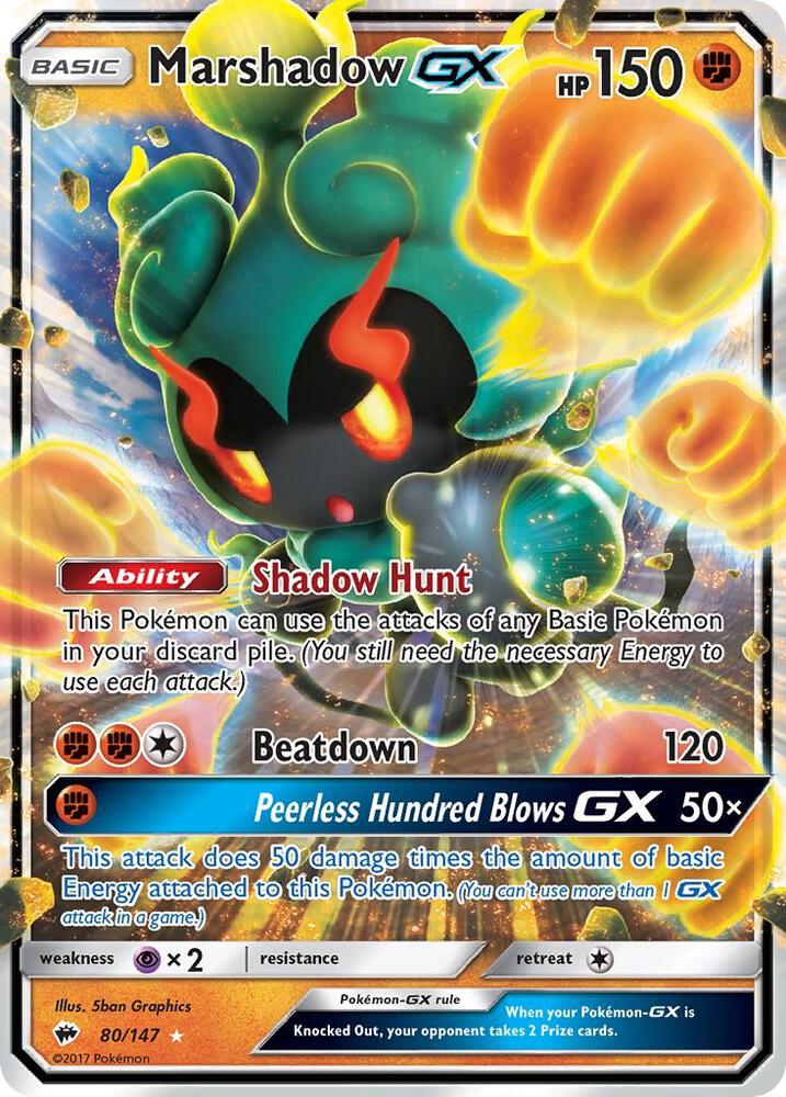 Marshadow GX 80/147 card from SM - Burning Shadows