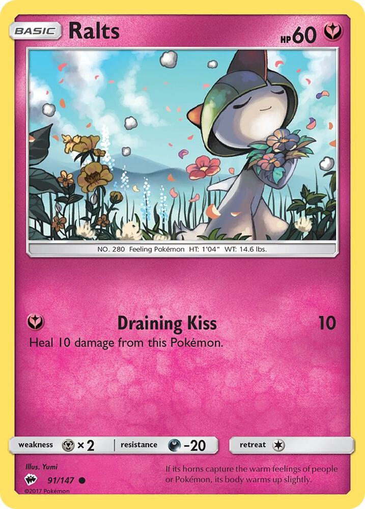 Ralts 91/147 card from SM - Burning Shadows