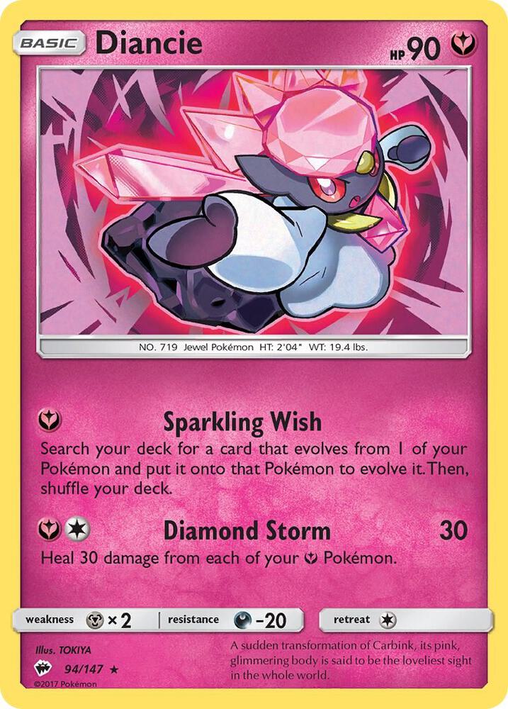 Diancie 94/147 card from SM - Burning Shadows