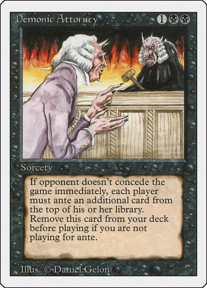 Demonic Attorney card from Revised Edition