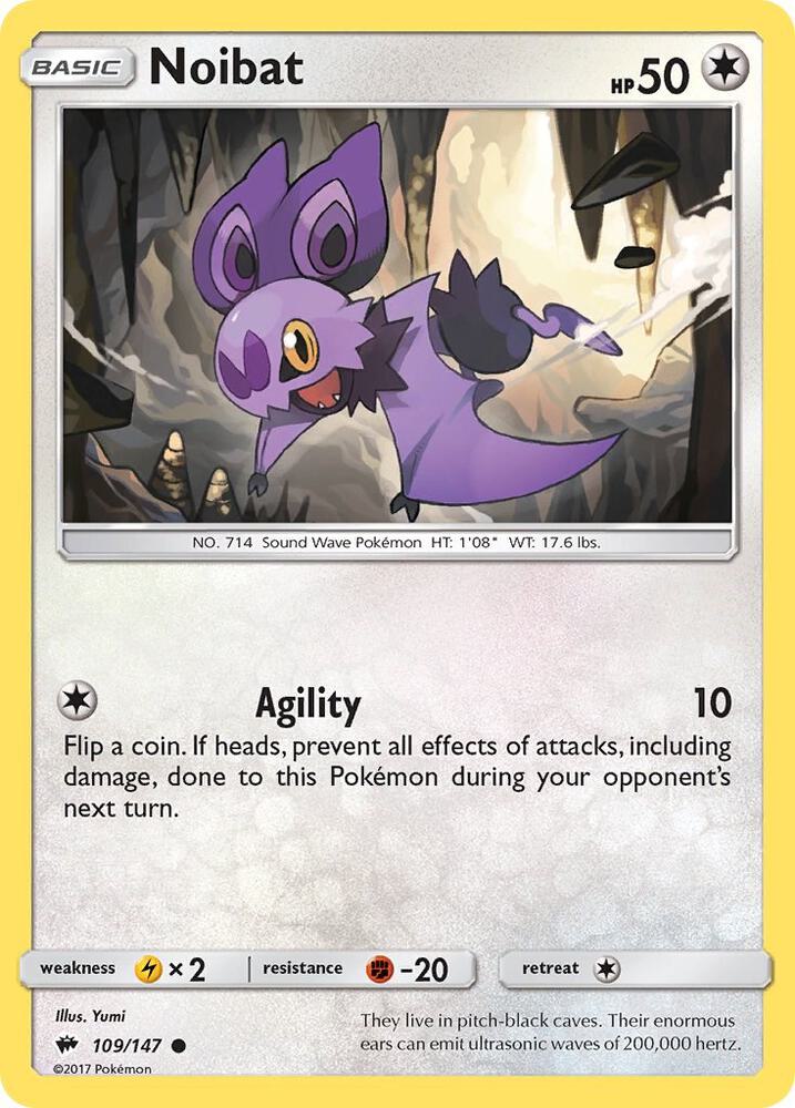 Noibat 109/147 card from SM - Burning Shadows