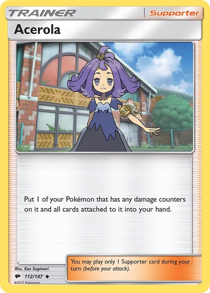 Acerola 112/147 card from SM - Burning Shadows