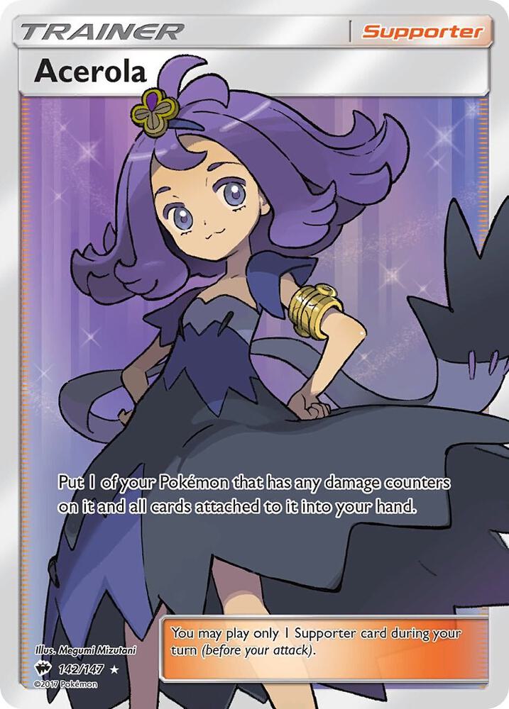 Acerola (Full Art) 142/147 card from SM - Burning Shadows