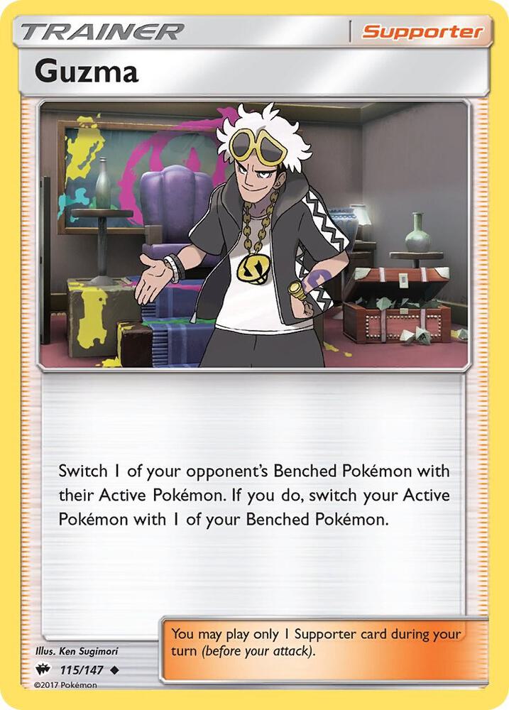 Guzma 115/147 card from SM - Burning Shadows