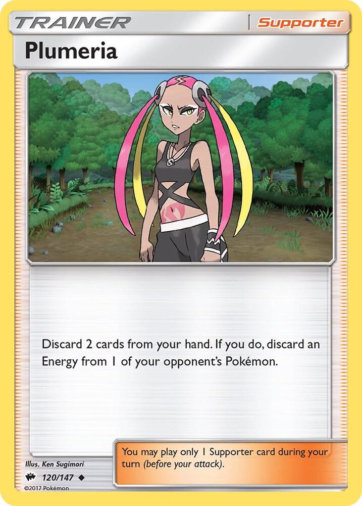 Plumeria 120/147 card from SM - Burning Shadows