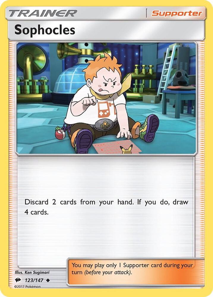 Sophocles 123/147 card from SM - Burning Shadows
