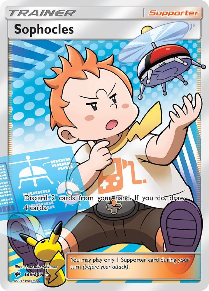 Sophocles (Full Art) 146/147 card from SM - Burning Shadows