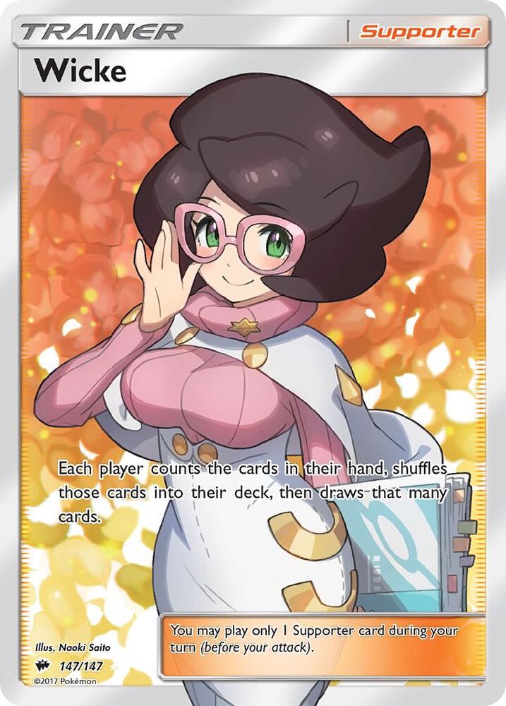 Wicke (Full Art) 147/147 card from SM - Burning Shadows