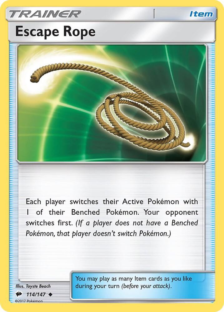 Escape Rope 114/147 card from SM - Burning Shadows