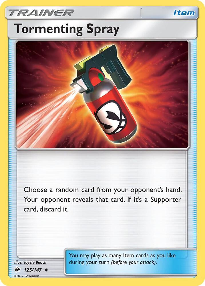 Tormenting Spray 125/147 card from SM - Burning Shadows