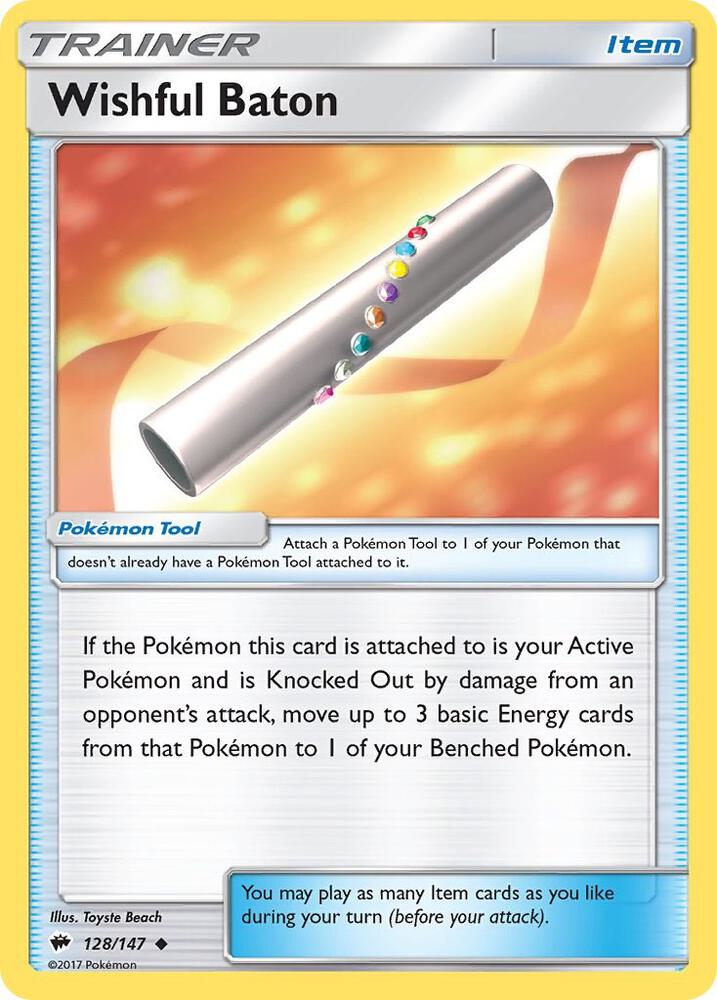 Wishful Baton 128/147 card from SM - Burning Shadows