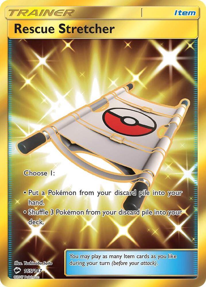 Rescue Stretcher (Secret) 165/147 card from SM - Burning Shadows