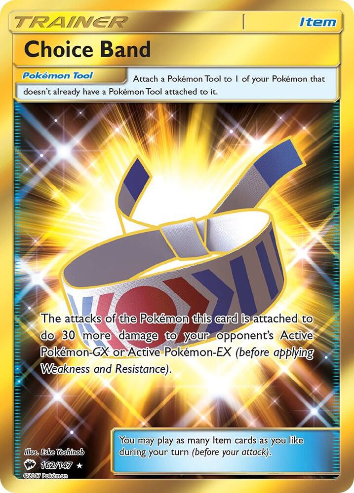 Choice Band (Secret) 162/147 card from SM - Burning Shadows