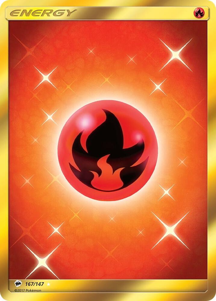 Fire Energy (Secret) 167/147 card from SM - Burning Shadows
