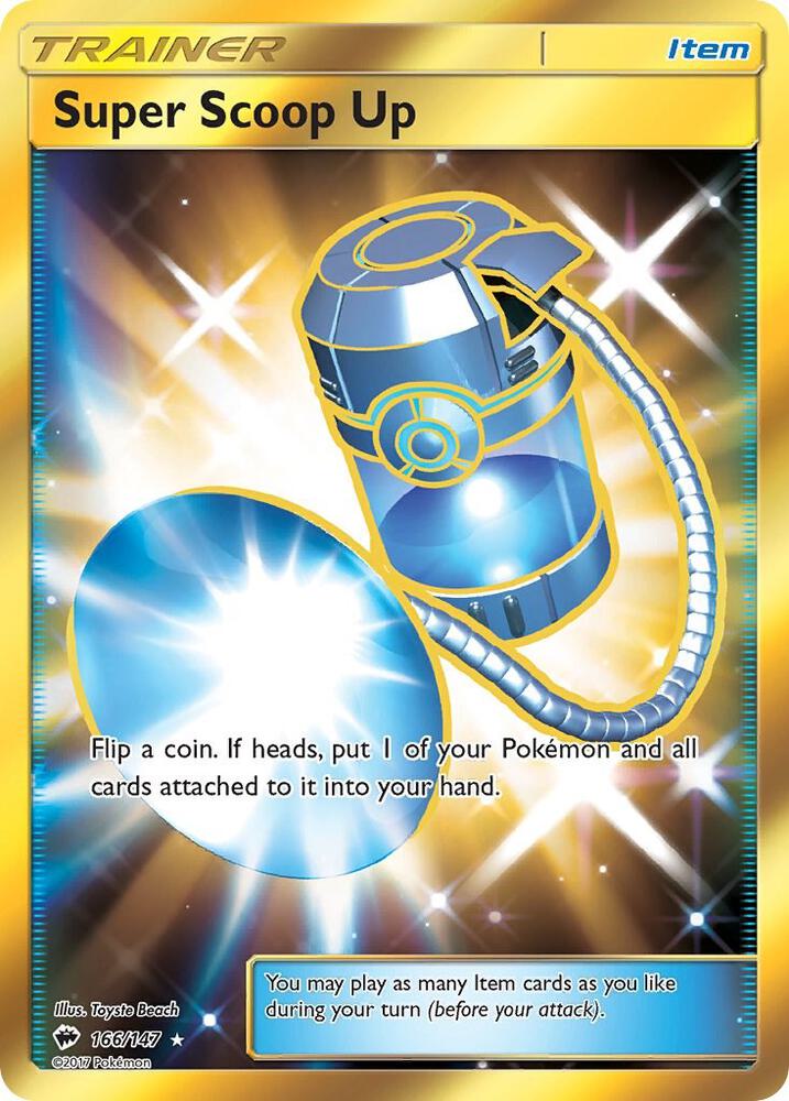 Super Scoop Up (Secret) 166/147 card from SM - Burning Shadows