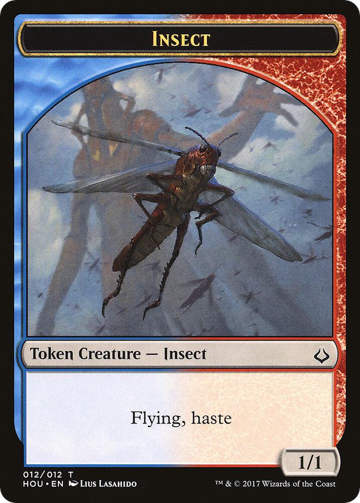 Insect // Warrior Double-Sided Token 12 // 17 card from Hour of Devastation