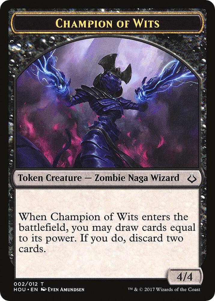 Champion of Wits // Warrior Double-Sided Token 2 // 17 card from Hour of Devastation