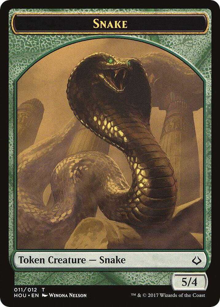 Snake // Zombie Double-Sided Token 11 // 20 card from Hour of Devastation