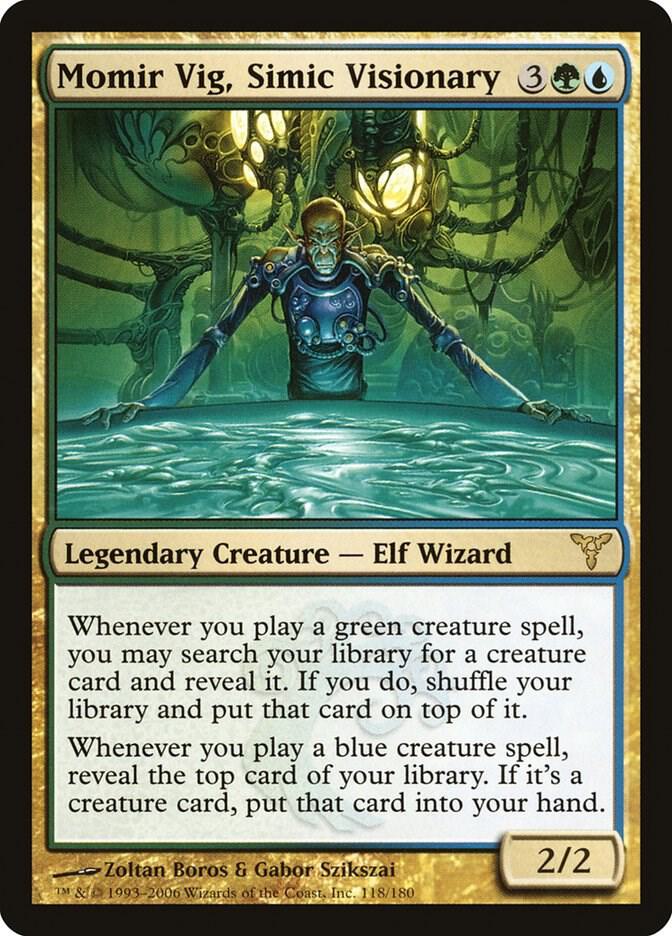 Momir Vig, Simic Visionary 118 card from Dissension