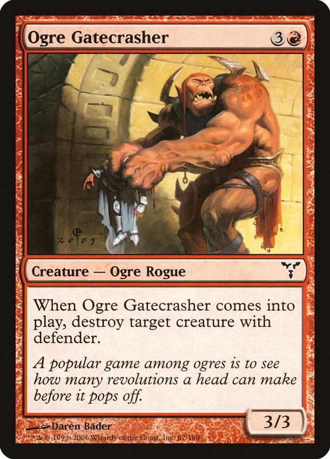 Ogre Gatecrasher 67 card from Dissension