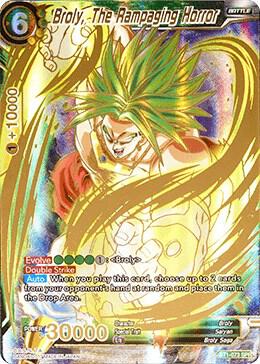 Broly, The Rampaging Horror (SPR) BT1-073 card from Galactic Battle