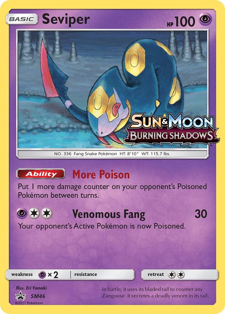Seviper (Prerelease) SM46 card from SM Promos