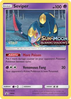 Seviper (Prerelease) [Staff] SM46 card from SM Promos
