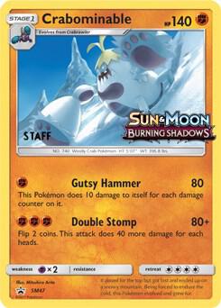 Crabominable (Prerelease) [Staff] SM47 card from SM Promos