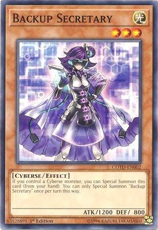 Backup Secretary COTD-EN002 card from Code of the Duelist