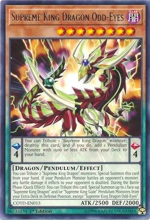 Supreme King Dragon Odd-Eyes COTD-EN015 card from Code of the Duelist
