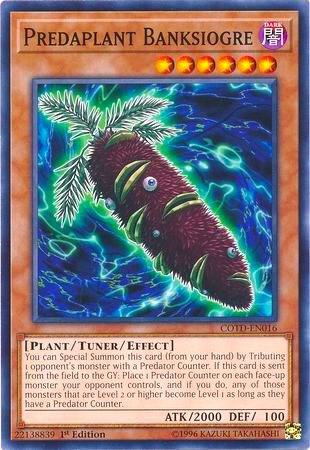 Predaplant Banksiogre COTD-EN016 card from Code of the Duelist