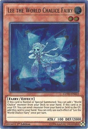Lee the World Chalice Fairy COTD-EN022 card from Code of the Duelist