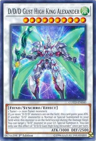 D/D/D Gust High King Alexander COTD-EN040 card from Code of the Duelist