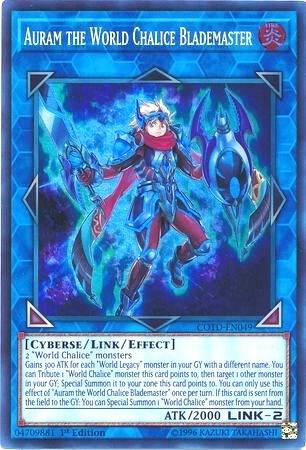 Auram the World Chalice Blademaster COTD-EN049 card from Code of the Duelist